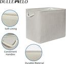 DULLEMELO 2-Pack Large Storage Baskets for Organizing Canvas Fabric Storage Basket Bins With Rope Handles for Shelf Clothes Empty Gift Basket (Beige) by TinyTreasures Baby Boutique
