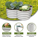 4x4ft Petal Galvanized Raised Garden Bed Kits 16" Tall Outdoor Large Metal Modular Planter Box 9-in-1 Raised Beds for Gardening,Vegetables,Fruits,Flowers & Herbs (Silver) by GreenHaven Gardens