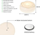 Aignis 24pcs Flameless LED Floating Candles, White Rose Plastic Tealight Battery Operated, 120+ Hours Glow Time, Cozy Light for Romantic Pool/Bathtub/Hot Bath/Wedding Centerpiece Decor(D2.83*H1.42) by CozyNest Decor
