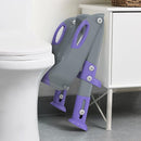 Potty Training Seat with Step Stool Ladder, SKYROKU Potty Training Toilet for Kids Boys Girls Toddlers - Comfortable Safe Potty Seat with Anti-Slip Pads Ladder Grey Purple by TinyTreasures Baby Boutique
