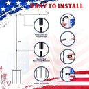 Therwen 12 Pack Garden Flag Stand 36.2 x 16.5 Yard Flag Holder Heavy Duty, with 3 Prong Base, Decorations,with Clip Spring Stoppers for Outdoor Garden Yard Lawn by GreenHaven Gardens