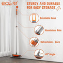 Eazer Floor Scrubber Brush, 2-in-1 Deck Scrubber Brush with Long Handle, Soft & Hard Bristle Brush for Cleaning Concrete, Squeegee Broom for Floor,Bathroom Garage,Kitchen,Wall,Tile and Swimming Pool by GreenHaven Gardens