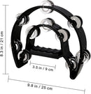 EastRock Double Row Tambourines,Metal Jingles Hand Held Percussion-Half Moon Tambourine for Kids, Adults, KTV, Party by TinyTreasures Baby Boutique