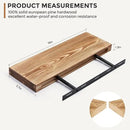 Fun Memories European Pine Floating Shelves for Wall, Mounted Shelf for Decor Storage Set of 2 - Natural Rustic Wooden Wall Shelf for Kitchen Bathroom Living Room Bedroom Farmhouse - Carbonized by CozyNest Decor