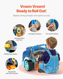 VEVOR Engine Toy, 60 Pieces, Kids Mechanic Car Repair Set with Removable Parts, Lights and Sounds, Steering Wheel and Horn, Kids Mechanic Workshop Set for Toddler Ages 3 Years and Up, Blue by TinyTreasures Baby Boutique