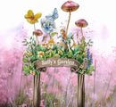 Personalized Cute Fairy Metal Sign with Stake,Custom Gardener Family Name Signs Outdoor Decor,Customized Butterfly Gardening Gifts for Mother,Flowers Plaques Decorate for Garden Patio Lawn Porch Yard by CozyNest Decor