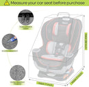 Padded Car Seat Travel Bag for Airplane, Heavy Duty Backpack for Air Travel, Water-Resistant Carrier with Shoulder Strap, Fits Most Car Seats (Grey) by TinyTreasures Baby Boutique