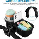 Accmor Stroller Cup Holder with Tray, Universal Cup Holder, Bike Bottle Holder, 360° Rotatable Large Caliber Drinks Holder for Stroller, Bike, Wheelchair, Walker by TinyTreasures Baby Boutique