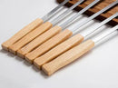 17-Inch Long Flat BBQ Skewers, HONSHEN Brazilian-style Stainless Steel 3/8 Inch Wide Blade with hardwood Handle barbecue skewers for Grilling Meat,Chicken,Shrimp,Vegetables-Set of 12 by GreenHaven Gardens