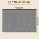 Baby Play Mat for Floor, 1.3'' Thick Memory Foam Tummy Time Mat - Super Soft Coral Velvet Nursery Rug with Non-Slip Backing, Crawling Rug for Toddlers/Infants, Yoga & Tatami Use, 79''x 118'' by TinyTreasures Baby Boutique