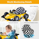 HONEY JOY 4-in-1 Baby Walker, Activity Push Walker w/3 Adjustable Heights, Smooth Wheels w/Adjustable Speed, Padded Seat, Music & Light, Foldable Car Walker for Baby Boys Girls Age 6 Months+ (Yellow) by TinyTreasures Baby Boutique