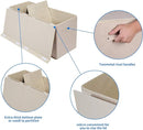 popoly 2 Pack Large Toy Box Chest Storage with Flip-Top Lid, Sturdy Kids Toy Storage Bin Boxes Container for Boys, Girls, Nursery, Closet, Bedroom, Playroom 25"x13" x16"(Linen Beige) by TinyTreasures Baby Boutique