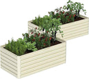 6x3x2 ft Raised Garden Bed, Large Metal Planter Raised Beds, Planters for Outdoor Plants for Vegetables, Flowers, Herbs, Fruits, and Succulents.(2 Pcs, Yellow) by CozyNest Decor