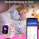 Kids Wach for Girls Boys 6-15 Year Old - Smart Watch for Kids 1.8" Fitness Tracker,No Phone Needed,Pedometer Sleep Monitor Heart Rate Waterproof,Puzzle Game for Girls Boys Teens Birthday Gift (Pink) by TinyTreasures Baby Boutique