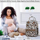 Diaper Bag Backpack Tote for Women Large Capacity, Baby with Insulated Pockets Multifunctional Bags For Girl Boy Waterproof Boys Girls Mama Maternity Travel Leopard by TinyTreasures Baby Boutique