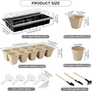 Aodaer 193 Pack Seed Starter Kit Including Seed Starter Tray Peat Pots for Seedlings with Plant Labels, Tool, Plastic Growing Trays Germination Tray Paper Seedling Cups for Indoor Outdoor Garden by GreenHaven Gardens