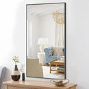 48x24In Black Bathroom Mirror for Wall, Rectangle Mirrors with Metal Frame, Bathroom Rectangular Mirror Modern Wall Mirror for Bedroom Living Room, Entryway Hangs Horizontal or Vertical by CozyNest Decor