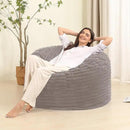 3FT Memory Foam Bean Bag Chair for Adults/Teens, Bean Bag Sofa with Fluffy Removable Cover, for Living Room Bedroom, Grey by CozyNest Decor