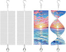 4Pack 11inch Sublimation Wind Spinner Blanks 3D Aluminum Metal Wind Sculpture Kinetic Spinners for Yard and Garden Indoor Art Ornaments Hanging Decoration (Rectangle Helix) by GreenHaven Gardens
