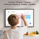 LOOFII 21.5" Smart Digital Calendar – 1920×1080 Full HD Touchscreen Family Planner & Calendar with Chore Chart & Meal Planner, Wall-Mountable (Black White) by TinyTreasures Baby Boutique