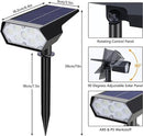Solar Spot Light Outdoor, 49 LED Lights for Outside, 2 Modes Solar Powered Spotlights, Waterproof Pathway Light for Garden Yard Walkway Driveway Landscape Decorations (4 Pack-Cool White) by GreenHaven Gardens