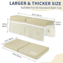 URMYWO Bath Kneeler and Elbow Rest Pad Set - 1.5" Thick Baby Bath Kneeler Pads with Toys Organizer, Anti-Slip Cozy Knee & Arm Support Bathtub Mat, Quick Dry Kneeling Pad for Baby Bath Time by TinyTreasures Baby Boutique