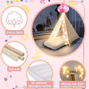 6 Pack Sleepovers Teepee Tent for Kids Bulk with Mattress Sheet Light,Natural Cotton Washable Indoor Play Tent for Birthday Slumber Party Girls Boys Pajama Movie Night Supplies(White) by TinyTreasures Baby Boutique