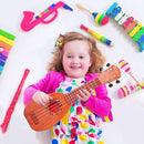 YOLOPARK 17" Kids Toy Guitar for Girls Boys, Mini Toddler Ukulele Guitar with 4 Strings Keep Tones Can Play for 3, 4, 5, 6, 7 Year Old Kids Musical Instruments Educational Toys for Beginner by TinyTreasures Baby Boutique