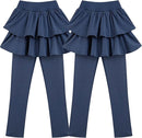 Girls School Uniform Pants Leggings with Skirts Stretch Warm Jegging 4-12 Years by TinyTreasures Baby Boutique