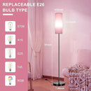 FRIDEKO HOME Pink Shade Floor Lamp with RGB Music Sync, 16 Million Colors & Stepless Dimming 2700K-6500K, 3CCT, 800LM LED Bulb with App & Remote, Modern Standing Light for Living Room, Bedroom, Office by CozyNest Decor
