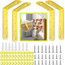 Anti Tip Furniture Anchors for Baby Pet Proofing,Furniture Wall Anchor Furniture Dresser Bookshelf Falling Prevention Device for Children (Yellow) by TinyTreasures Baby Boutique
