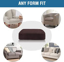 H.VERSAILTEX Velvet Stretch Couch Cushion Cover Plush Cushion Slipcover for Chair Loveseat Sofa Cushion Furniture Protector Seat Cushion Sofa Cover (2 Piece Medium Sofa Cushion Covers, Brown) by CozyNest Decor