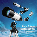 Telescope for Kids Adults Beginners,70mm Aperture 400mm Focal Length Telescopio for Astronomy, Multi Coated Travel Refractor Astronomical Telescopes by TinyTreasures Baby Boutique