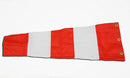 8" X 36" Orange and White Windsock with 8" Ball Bearing Frame USA Made by GreenHaven Gardens