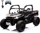 sopbost 24V 10Ah Ride On Toys for Big Kids to Drive 2 Seater Ride On Car with Remote Control Battery Powered Side by Side UTV with Large Dump Bed, 4x75W Motors, Camouflage Black by TinyTreasures Baby Boutique