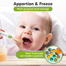 KeaBabies Silicone Food Freezer Trays with Lid, 2oz x 10 Pods Baby Food Storage Containers, Easy Puree Meal Prep, Breast Milk Silicone Freezer Molds, Dishwasher,Microwave Safe,BPA-Free(Alpine Green) by TinyTreasures Baby Boutique