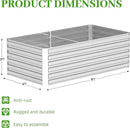 8x4x2 ft Outdoor Raised Garden Bed, Large Metal Planter Raised Beds, Planters for Outdoor Plants for Vegetables, Flowers, Herbs, Fruits, and Succulents.(2 Pcs) by CozyNest Decor