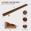 Picture Ledge Shelf for Wall, Floating Shelves Set of 4, 48 Inch Long Nursery Book Shelves for Toys Storage, Kids Bookshelf Wall Mounted for Books Photo Frames, Walnut by TinyTreasures Baby Boutique