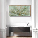 YJYart Green Abstract Canvas Artwork Flowers Wall Decor for Office Line Art Painting 24"x 48" Pictures for Bedroom Dining Room Neutral Wall Art by CozyNest Decor