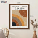 VCK 22x28 Picture Frame 3 Pack, Brown Wood Poster Frame with Exclusive Wood Grain, Wall Mounting Hanging by CozyNest Decor