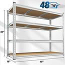 REIBII Garage Shelving, 4 Tier Storage Shelves Load 2000LBS, Adjustable Garage Shelving Heavy Duty, Metal Shelves Unit for Basement, Warehouse, 48" W x 60" H x 18" D, Galvanized by CozyNest Decor