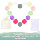 wegreeco Nursing Breast Pads (14 Pack)+Laundry Bag & Travel Storage Bag, 2 Sizes: 3.9/4.7inch - Washable & Reusable Breastfeeding Nursing Pads (Passion, Large, Daytime Use) by TinyTreasures Baby Boutique