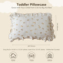BuLuTu Cute Toddler Pillow Cases Cotton Muslin Toddler Pillowcase 1 PC, Ultra Soft Small Pillowcase Fits Toddler Pillow Sized 12"x16"/13"x18"/14"x19", Enveloped Closure Kids Girls Boys Pillowcases by TinyTreasures Baby Boutique