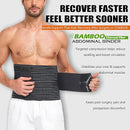 Abdominal Binder for Men and Women – Post Surgery & Postpartum Recovery Hernia Support Belt Waist Trainer for Men Adjustable Compression Wrap (Black,XL) by TinyTreasures Baby Boutique