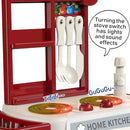 Kitchen Set for Toddler with Sound and Light，Pretend Cooking Food Set,Kids Kitchen Playset，Play Sink with Running Water and Electronic Induction Stove，Kitchen Accessories (Lyons Blue Kitchen) by TinyTreasures Baby Boutique
