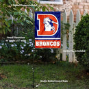WinCraft Denver Broncos Throwback Garden Flag with Stand Holder by GreenHaven Gardens