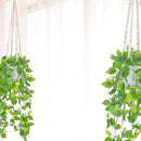 YIBOT 2 Pack Macrame Plant Hanger Indoor Hanging Planter Basket with Wood Beads Decorative Flower Pot Holder No Tassels for Indoor Outdoor Boho Home Decor-35 Inch by GreenHaven Gardens