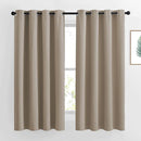 NICETOWN Bedroom Blackout Curtain Panels - Home Fashion Window Treatment Ring Top Blackout Draperies and Drapes (52 inches x 63 inches, Set of 2 Panels, Taupe) by TinyTreasures Baby Boutique