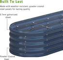 KFN 12x1.8x1FT Galvanized Raised Garden Bed,Raised Garden Bed Kit-Oval Metal Vegetable Box,Large Planter Flower Boxes Outdoor,Planting for Vegetables,Flower,Herb,Grey,0.7mm by GreenHaven Gardens