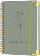 Undated Weekly Planner, Weekly To Do List Notebook with Goal & Habit Tracker Organizer, A5 5.8" x 8.0" Weekly Planner Notebook with Spiral Binding for Men or Women by TinyTreasures Baby Boutique